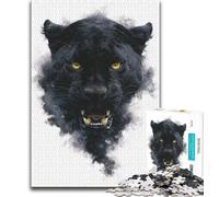 Jigsaw Puzzles for Adults 1000 Piece Black Leopard,learning Educational Toys Fun at Home Activities,Birthday Present,Travel Gifts (38x26cm)