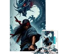 Jigsaw Puzzles for Adults 1000 Piece Blind Swordsman And Dragon Difficult And Challenge Difficult Hard Toy Wall Decor for And from 14 Years And over (38x26cm)