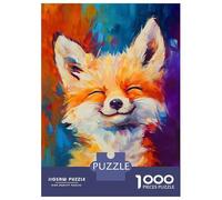 Jigsaw Puzzles for Adults 1000 Piece Blissful Cute Fox Jigsaws for Adults Anti-Stress Toys Birthday Present Unique Birthday And Gifts 52x38cm/1000pcs