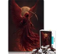 Jigsaw Puzzles for Adults 1000 Piece Blood Moon Reaper Puzzles for Teenagers,with Matching Poster And Trivia Sheet for Ages 14+ (size 75x50cm)