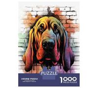 Jigsaw Puzzles for Adults 1000 Piece Bloodhound Graffiti Jigsaw for Adults Fun Games Wall Art Unique Birthday And Xmas Gifts 70x50cm/1000pcs