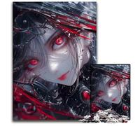 Jigsaw Puzzles for Adults 1000 Piece Bloody Rain Anime Girl Jigsaw Puzzles Brain Teaser Adult Game Family Interactive Activity 1000 PCS(38x26cm)