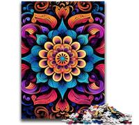 Jigsaw Puzzles for Adults 1000 Piece Blooming Mandalas Family Game Stress Reliever Difficult Challenge Artists Collection, Fine Art 50x75cm