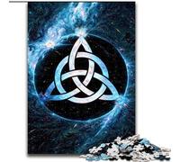 Jigsaw Puzzles for Adults 1000 Piece Blue Celtic Logo Wooden Jigsaw Puzzles for Adults size 50x75cm Perfect for Family Gatherings, Birthdays, Holidays
