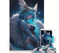 Jigsaw Puzzles for Adults 1000 Piece Blue Seraphim, Brain Teaser Game, Stress Reliever, Wishlist with Santa Claus 50x75cm