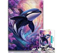 Jigsaw Puzzles for Adults 1000 Piece Blue Whale,Challenging Game Toys Wall Decoration Unique Birthday And Xmas Gifts (38x26cm)