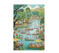 Jigsaw Puzzles for Adults 1000 Piece Boat Large Puzzle Tree, Difficult Challenging Family Games for The Whole for Women, Wooden Jigsaws with Gift Box Packaging, Home Room Decor 75x50cm D-1612
