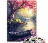 Jigsaw Puzzles for Adults 1000 Piece Boat Under The Cherry Tree Puzzles for Teenagers,Challenging Game Gifts for Is Ideal As A Gift for The Whole Family (50x75cm)