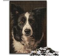 Jigsaw Puzzles for Adults 1000 Piece Border Collie 1000 Piece Jigsaw Family Game Night, Home Decor & Brain Training Gift (Size 50x75cm)