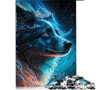 Jigsaw puzzles for adults 1000 piece Border Collie Dog Jigsaw Puzzle for Kids Wooden Jigsaw Good Gift for Adults Kids （Size 50x75cm）