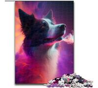 Jigsaw Puzzles for Adults 1000 Piece Border Collie Nebula Challenging Puzzles Creative Family Game & Home Decor, for Teenagers size : 50x75cm
