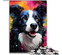 Jigsaw Puzzles for Adults 1000 Piece Border Collie Nebula Jigsaw Puzzles for Adults 1000 Piece Suitable for Birthdays, Halloween, Thanksgiving, Easter (Size 50x75 cm)