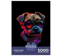 Jigsaw Puzzles for Adults 1000 Piece Border Terrier Puzzles for Adults Relax Games Pattern Assembly Christmas Birthday Gifts 38x26cm/1000pcs