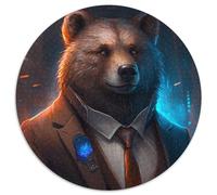 Jigsaw Puzzles for Adults, 1000 Piece Boss Brown Bear Jigsaw Puzzles Challenging Brain Teaser for Teenagers, Family Game Night Fun 67.5x67.5cm