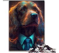 Jigsaw Puzzles for Adults, 1000 Piece Boss Golden Retriever Puzzles for Adults DIY Home Decor Gift, Adult Brain Teaser size : 26x38cm