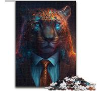 Jigsaw Puzzles for Adults, 1000 Piece Boss Leopard Puzzles for Adults Perfect for Family Gatherings, Birthdays, Holidays size : 50x75cm