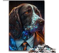 Jigsaw Puzzles for Adults 1000 Piece Boss Pomeranian Difficult Puzzles for Adults for Family & Friends, Brain-Teasing Challenge (Szie 50x75 cm)