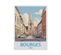 Jigsaw Puzzles for Adults 1000 Piece，Bourges Cher，Classic Puzzle Teens Boys Girls Puzzles for DIY Intellective Educational Game, Gift Home Decor（75x50cm）-GQ9