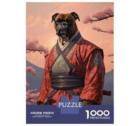 Jigsaw Puzzles for Adults 1000 Piece Boxer Dog The Samurai Jigsaw for Adults Fun Games Wall Art Unique Birthday And Xmas Gifts 70x50cm/1000pcs