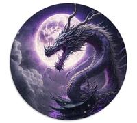 Jigsaw Puzzles for Adults, 1000 Piece Brave Dragon Round Puzzles for 1000 Piece for Birthdays And Holidays (Size 67.5x67.5cm)
