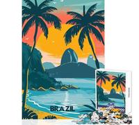 Jigsaw Puzzles for Adults 1000 Piece Brazilian Paradise DIY Toys Funny Gift Educational Game Suitable for Desktop Decoration Size 50x75cm