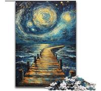 Jigsaw Puzzles for Adults 1000 Piece Bridge Under The Night Sky, Family Entertainment Toys Is Ideal As Gifts for The Whole Family for 14+ (Size 26x38cm)