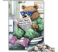 Jigsaw Puzzles for Adults, 1000 Piece Brown Bear Go Toilet 1000 Pieces Puzzle Gifts Impossible Hard Challenge Toy for Teenagers size : 50x75cm