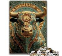 Jigsaw Puzzles for Adults 1000 Piece Bull Painting Artistic Wall Decor & Birthday Gift Idea for Friends, Home Office 50x75cm