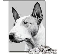 Jigsaw Puzzles for Adults 1000 Piece Bull Terrier Drawing Dog Puzzles for Adults Making It A Great Gift for Family Fun (Size 26x38cm)