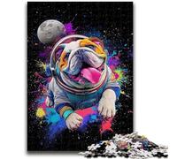 Jigsaw Puzzles for Adults 1000 Piece Bulldog Astronaut Jigsaw,Educational Games Wall Decoration Unique Birthday And Xmas Gifts (38x26cm)