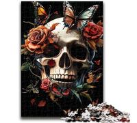 Jigsaw Puzzles for Adults 1000 Piece Butterfly Skull 1000 Pieces for Teenagers,Challenging Game Toys Wall Decoration Unique Birthday And Xmas Gifts (50x75cm)