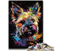 Jigsaw Puzzles for Adults 1000 Piece Cairn Terrier Dog Art Challenging Game Toys Deal As Gifts for The Whole Family for Ages 14+ 50x75cm