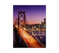 Jigsaw Puzzles for Adults 1000 Piece，California: San Francisco and Bay Bridge at night，Classic Puzzle Teens Boys Girls Puzzles for DIY Intellective Educational Game, Gift Home Decor（75x50cm）-F10