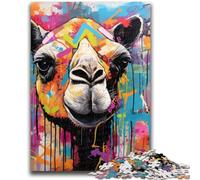 Jigsaw Puzzles for Adults 1000 Piece Camel Graffiti Teenager Jigsaw,family Fun Games Is Ideal As A Gift for The Whole Family (26x38cm)