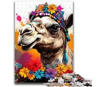 Jigsaw Puzzles for Adults 1000 Piece Camel Wearing Flowers Teenager Jigsaw,family Fun Games Is Ideal As A Gift for The Whole Family (26x38cm)