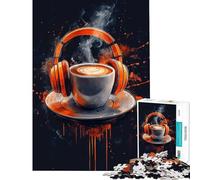 Jigsaw Puzzles for Adults 1000 Piece Cappuccino Vibes with Beat for Educational Game Challenge Toy Relaxing Games Improve Memory Gifts Birthday (Size 38x52cm)
