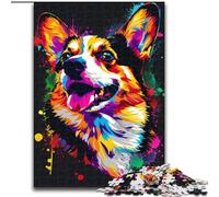 Jigsaw Puzzles for Adults, 1000 Piece Cardigan Welsh Corgi Dog Art 1000-Piece Jigsaw Puzzle Perfect for Teenager & Families, Ideal (Size 26x38cm)