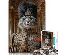 Jigsaw Puzzles for Adults 1000 Piece Cat from An Aristocratic Family 1000 Pieces for Teenagers,Educational Toy Funny Family Games Unique Home Decor 26x38cm