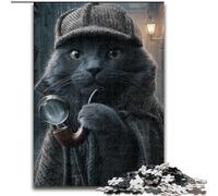 Jigsaw Puzzles for Adults, 1000 Piece Cat from An Aristocratic Family Jigsaw for Family Fun Perfect for Holidays, Interactive Game Nights (size 26x38cm)