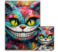 Jigsaw Puzzles for Adults 1000 Piece Cat Graffiti Jigsaw Puzzles Colorful Home Decor & Interactive Family Game, 26X38CM/10.23x14.96inch