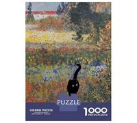 Jigsaw Puzzles for Adults 1000 Piece Cat in Flower Field Puzzle for Adults Relaxing Games Hand Speed Race Fun Activities at Home 70x50cm/1000pcs