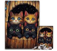 Jigsaw Puzzles for Adults, 1000 Piece Cat in Tree Hole Cardboard Jigsaw Puzzles Interesting Stress Reduction, Gifts Ideas for 14+ 26X38CM