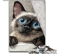 Jigsaw Puzzles for Adults 1000 Piece Cat on The Sofa Wooden Jigsaw 50X75CM Perfect Home Or Office Decor, Ideal