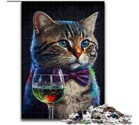 Jigsaw Puzzles for Adults 1000 Piece Cat with Bow Difficult Puzzles for Adults for Holidays, Birthdays, And Family Game Nights size 50x75cm