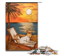 Jigsaw Puzzles for Adults 1000 Piece Cats in Paradise Wooden Puzzle Learning Educational Toys Family Games 75x50cm