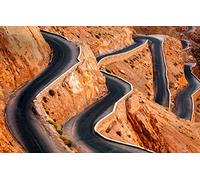 Jigsaw Puzzles for Adults 1000 Piece Challenging Puzzle for Family Birthday Party Educational GamesNatural Scenery,Road,Serpentine,Morocco,Dades Gorge,Atlas Mountains 38x52CM