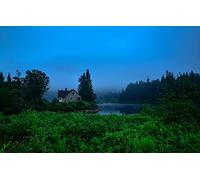 Jigsaw Puzzles for Adults 1000 Piece Challenging Puzzle for Family Birthday Party Educational GamesNatural Scenery,Forest,Canada,River,Bushes,Jacques Cartier Park 26x38CM