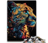 Jigsaw Puzzles for Adults 1000 Piece Cheetah Pop Art Animal Brain Teaser Game Educational Game for Birthday, Chrismas for for Age 14 50x75cm