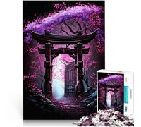 Jigsaw Puzzles for Adults 1000 Piece Cherry Blossom Japan Art Hands-on-Spiel Einzigartige Geburtstags- und Geschenkideen50x70cm