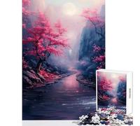 Jigsaw Puzzles for Adults 1000 Piece Cherry Blossom Rivers Anti-Stress Toys Great Gift Relaxing Games Suitable for Desktop Decoration size 50x75cm